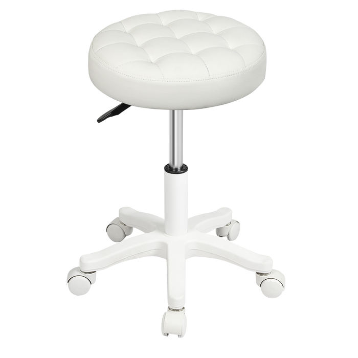 Goslash Picks 2X Rolling Bar Stool Swivel Salon Spa Chair Beige