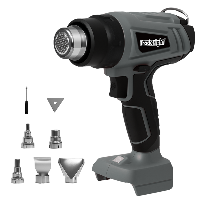 21V Heat Gun Kit 500°C Cordless 5 Nozzles