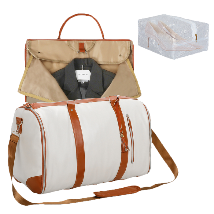 Goslash Picks Garment Bags Hanging Suit Duffel Bag Beige