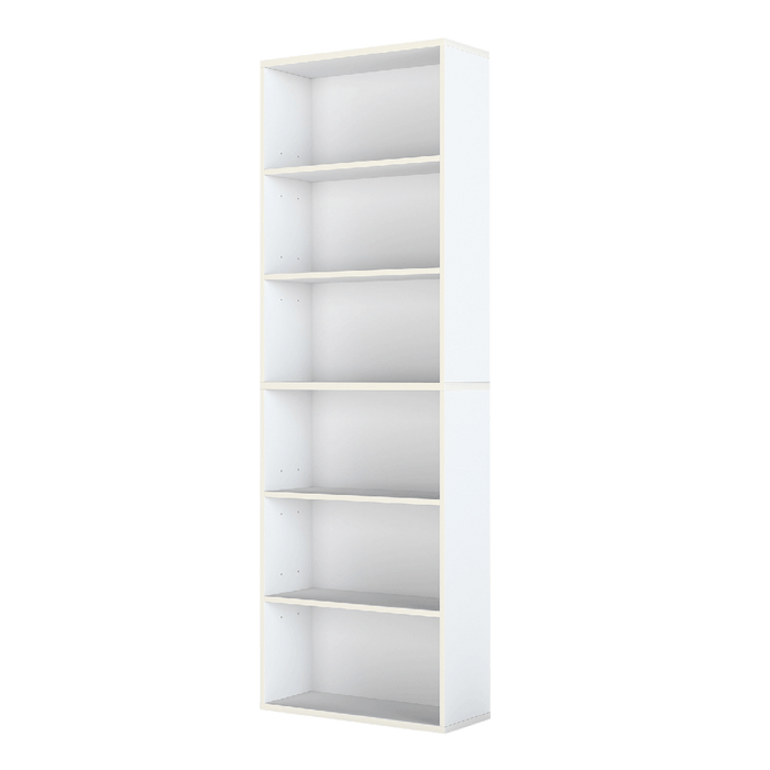 Goslash Picks 6 Tier Book Shelf Adjustable Shelves White