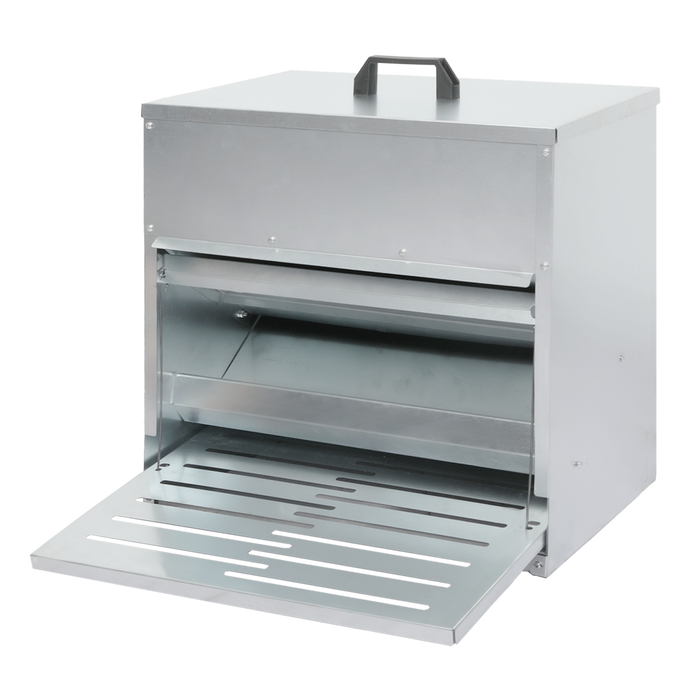 Goslash Picks 10Kg Auto Chicken Feeder Dispenser Galvanised Steel