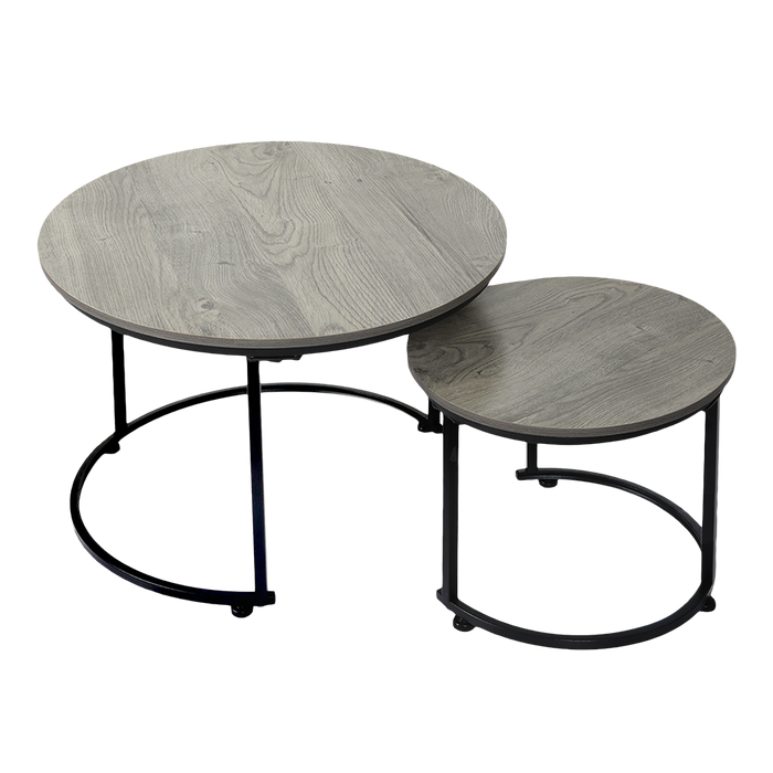 Goslash Picks Round Nesting Table Coffee Table Wood Side Table