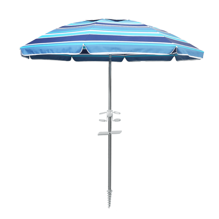 2M Outdoor Beach Umbrellas Sand Blue