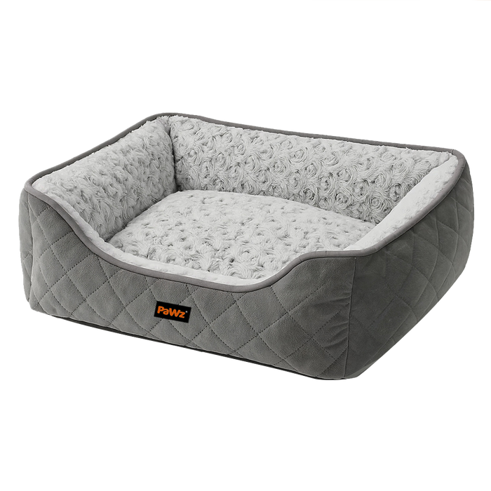 Goslash Picks Pet Dog Calming Bed Fluffy Washable Cushion L