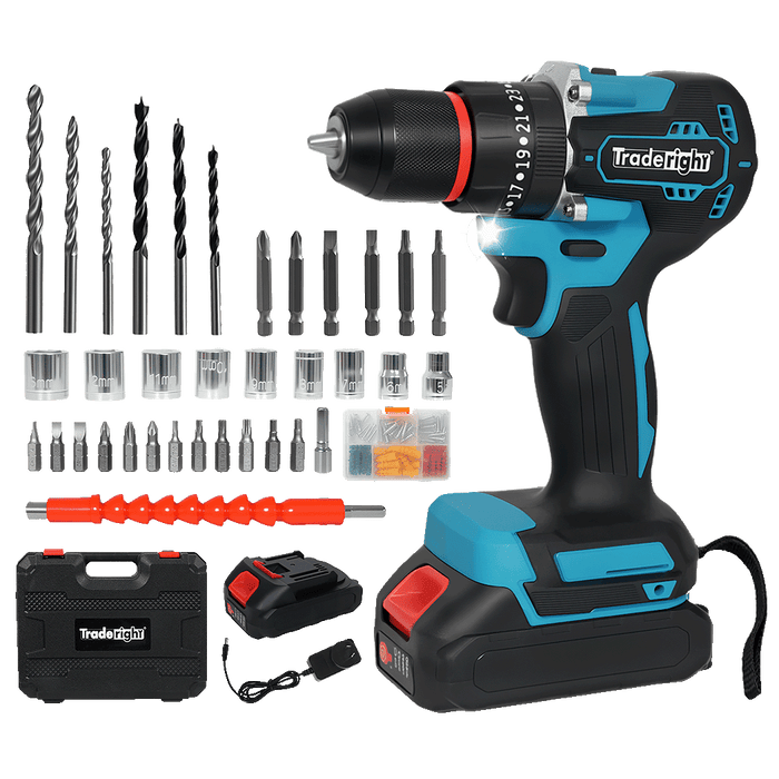 21V Cordless Impact Drill With Led Light