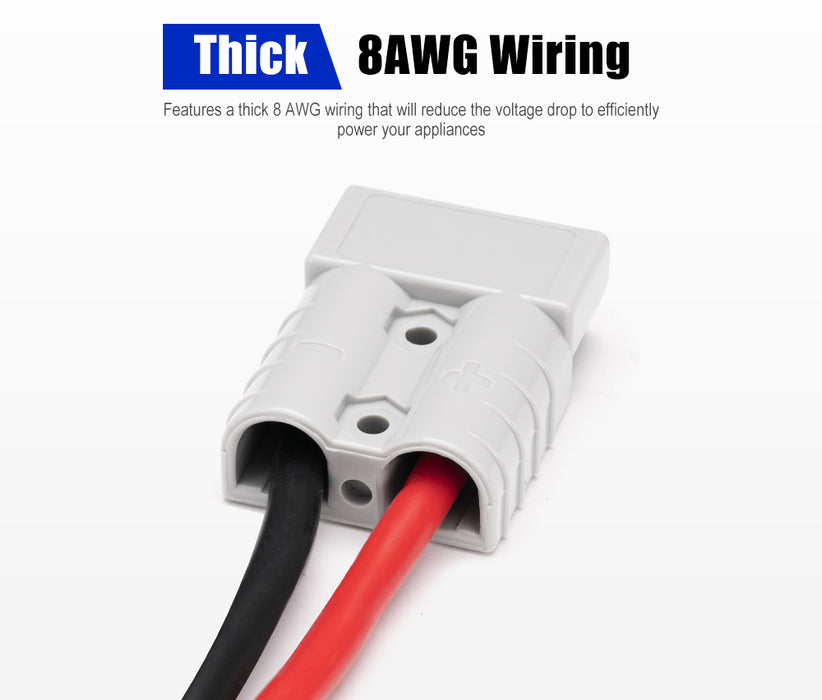 50A Wiring Kit 12V 6M Anderson Style Plug Battery Cable Quick Connect