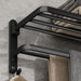 50cm Matte Black Folding Towel Holder with Hook