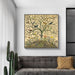 50cmx50cm Tree of Life Black Frame Canvas Wall Art