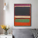50cmx70cm Black Orange Green by Mark Rothko Frame Canvas
