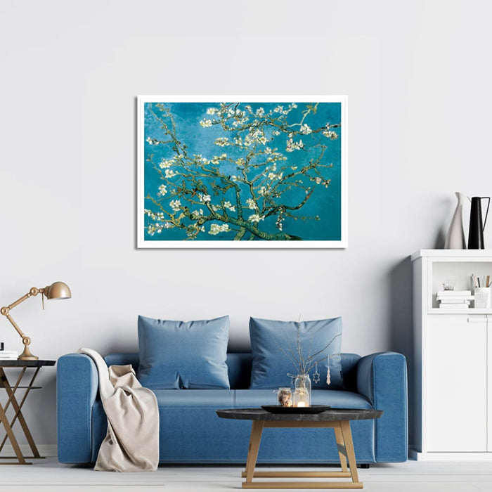 50cmx70cm Van Gogh Almond Blossom White Frame Canvas Wall