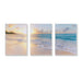 50cmx70cm Ocean and Beach 3 Sets White Frame Canvas Wall Art