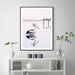 50cmx70cm Pelican Black Frame Canvas Wall Art