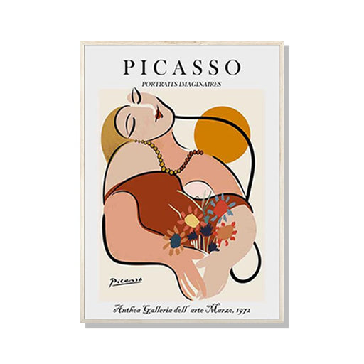 50cmx70cm Le Reve By Pablo Picasso Wood Frame Canvas Wall