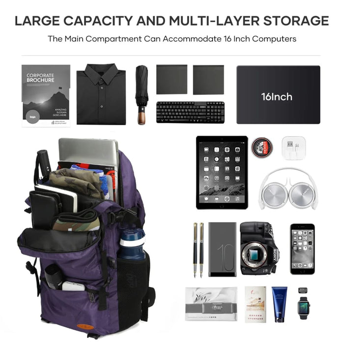 50l Waterproof Hiking Backpack for Outdoor Sport