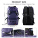 50l Waterproof Hiking Backpack for Outdoor Sport