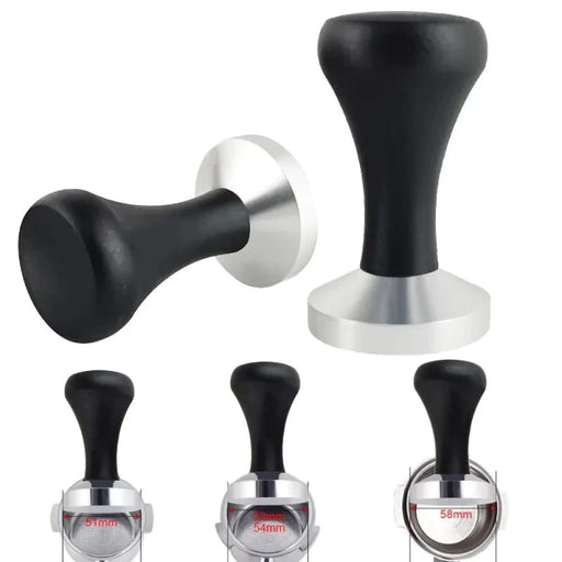 51 53 58mm Espresso Tamper with Black Wood Handle