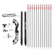 55lbs Bow Arrow Set Recurve Takedown Archery Hunting