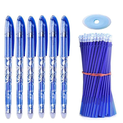 57 Pieces Erasable Gel Pens Set 0.5mm Black Blue Refills