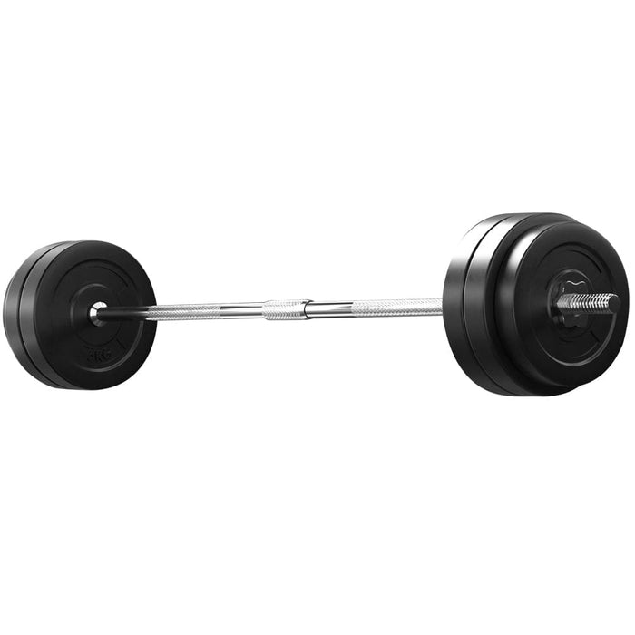 58kg Barbell Weight Set Plates Bar Bench Press Fitness