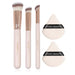 5pc Makeup Brush And Puff Set For Eyes Face