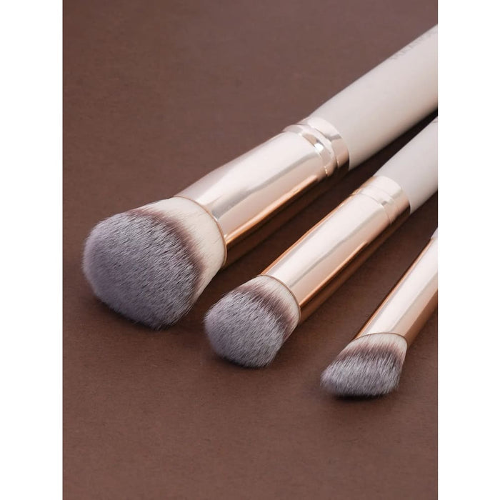 5pc Makeup Brush And Puff Set For Eyes Face