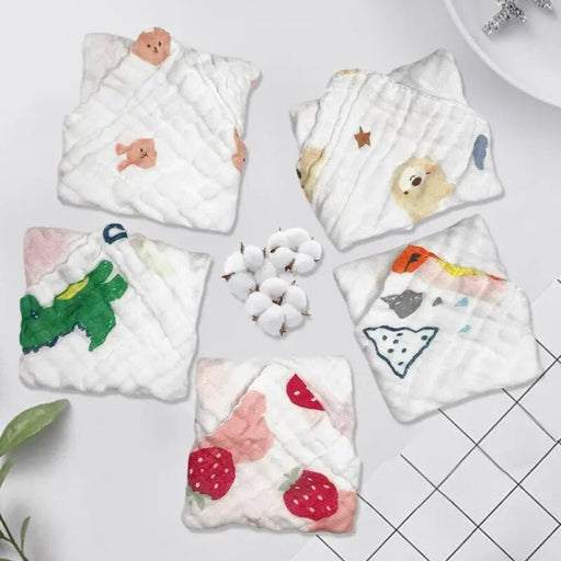 5pcs/lot 6 Layers Cotton Soft Baby Towels For Bathing