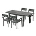 5pcs Outdoor Dining Set 4 - seater Aluminum Extension Table