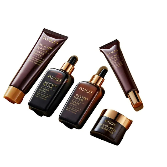 5pcs/set Avocado Facial Moisturizing Serum Cleanser Face