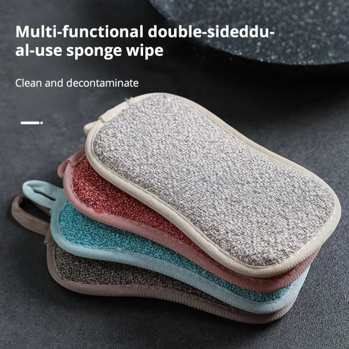 5pcs Super Absorbent Microfiber Double Sided Scrub Sponge