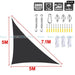 5x5x7.1m Triangle Uv Block Sun Shade Sail Perfection