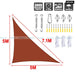 5x5x7.1m Triangle Uv Block Sun Shade Sail Perfection