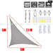 5x5x7.1m Triangle Uv Block Sun Shade Sail Perfection