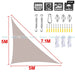 5x5x7.1m Triangle Uv Block Sun Shade Sail Perfection