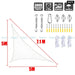 5x5x7.1m Triangle Uv Block Sun Shade Sail Perfection
