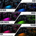 6 In 1 Car Interior Fiber Strip With 18 Backlight Rgb Lights