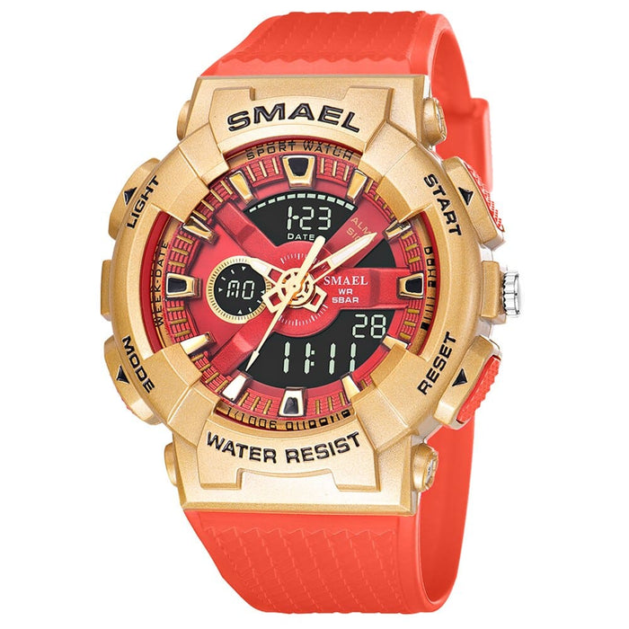 6 in 1 Dual Display Waterproof Sport Watch