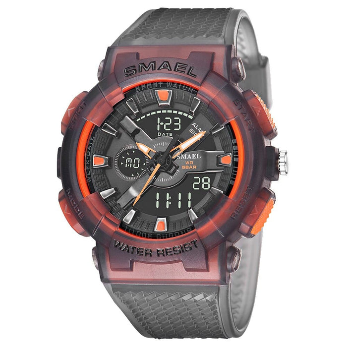 6 in 1 Dual Display Waterproof Sport Watch