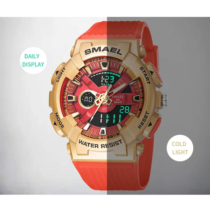 6 in 1 Dual Display Waterproof Sport Watch