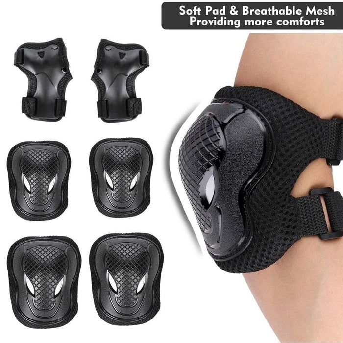 6 In 1 Kids/youth Protective Gear Set Knee Elbow Pads