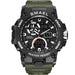 6 in 1 Men’s 50m Waterproof Dual Time Digital Sport Wrist