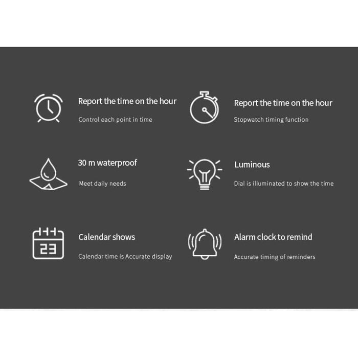 6 in 1 Men’s 30m Waterproof Sport Led Digital Wrist Watch