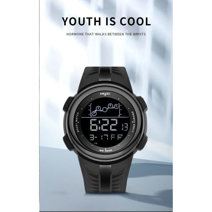 6 in 1 Men’s 30m Waterproof Sport Led Digital Wrist Watch