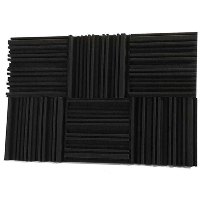 6 12 24pcs Acoustic Soundproof Foam Panel with Tapes