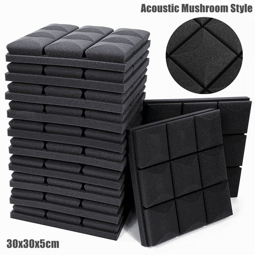 6 12 24pcs Acoustic Soundproof Foam Panel With Tapes