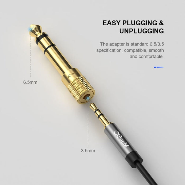 6.5 6.35mm Male Plug to 3.5mm Female Connector Audio