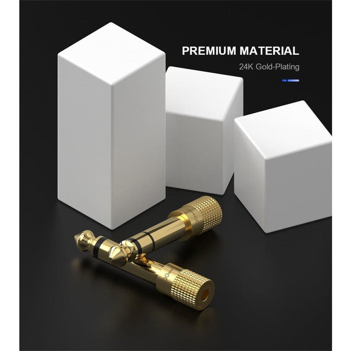 6.5 6.35mm Male Plug to 3.5mm Female Connector Audio