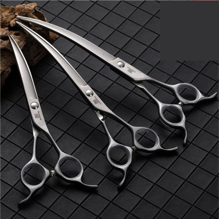6.5 7 7.5 Inch Pet Dogs Gromming Scissors Curved Shears Up