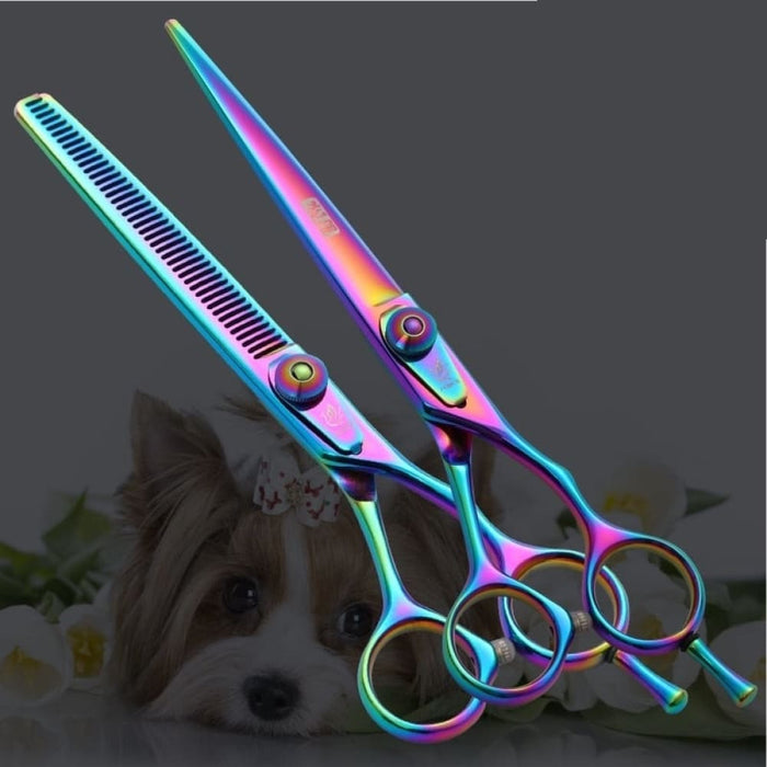 6.5 7.5 Inch Pet Dog Grooming Thinning&cutting Scissors Set