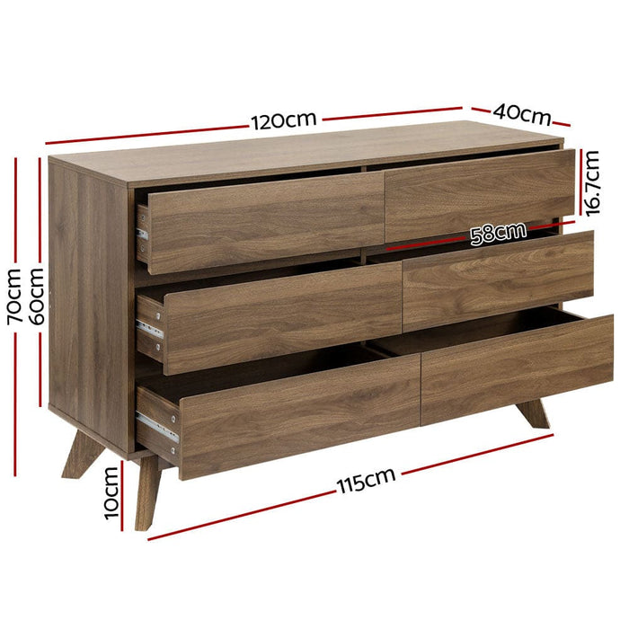 6 Chest Of Drawers Dresser Tallboy Lowboy Storage Cabinet