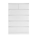 6 Chest of Drawers - Pepe White